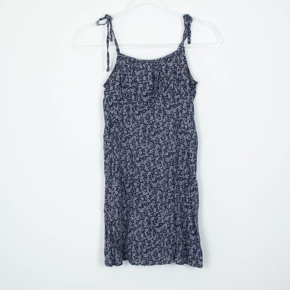 American Eagle Womens Blue Floral Babydoll‎ Mini Dress Size XS Dainty Coquette